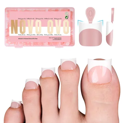 Productafbeelding van Witte Franse Nagel Tips met Maansnede voor Kunstnagels