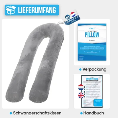 Produktbild von Avalo Schwangerschaftskissen 5XL - 330cm - Abnehmbarer Bezug - Seitenschläferkissen / Body Pillow / Körperkissen / Stillkissen
