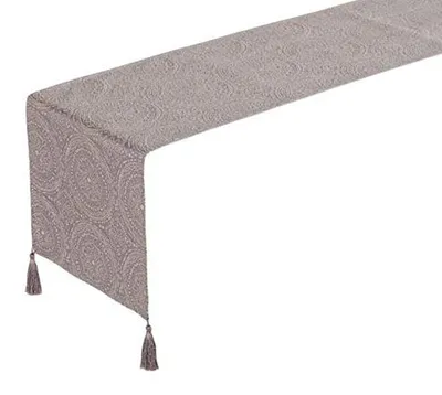 Tafelloper braun mit Kreisen 150 x 40 cm