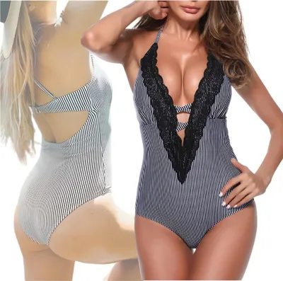Immagine prodotto di Costume da bagno intero taglie forti da donna con cintura modellante XL
