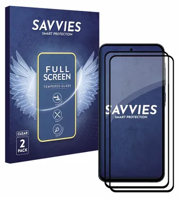 Produktbild von 2x Savvies FHD33 2.5D Full Screen Schutzglas für Samsung Galaxy A55 5G Full Screen (schwarz)