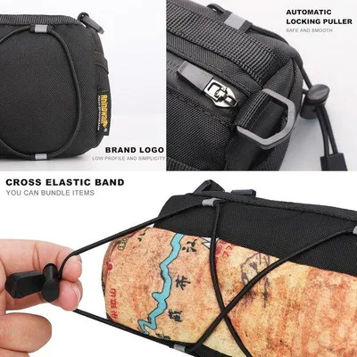 Produktbild von Rennrad- und Mountainbike-Tasche mit Vorratsfach und Schultergurt - Fahrradtasche für Radtouren (schwarz)