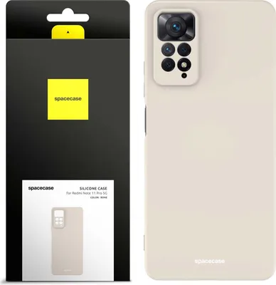 Zdjęcie produktu dla Silikonowe etui SPACECASE Silicone Case do Xiaomi Mi Note 11 Pro 5G Beżowy