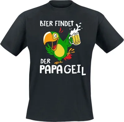 Produktbild von Funshirt T-Shirt Herren Bier findet PapageiL schwarz XXL