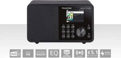 Produktbild von DIRA M 1 A Mobiles EWF Batteriebetriebenes Mono-Multifunktionsradio DAB+ / FM / Internet / Bluetooth Schwarz