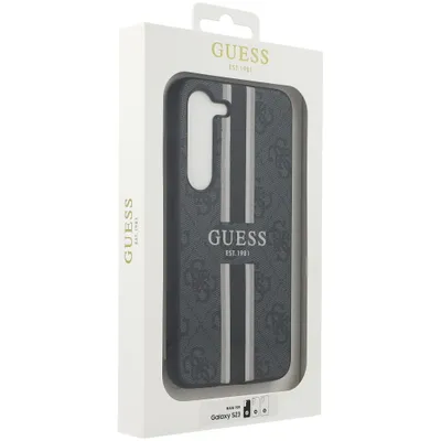 Produktbild von Schutzhülle Guess 4G Printed Stripe für Galaxy S23 5G, Schwarz