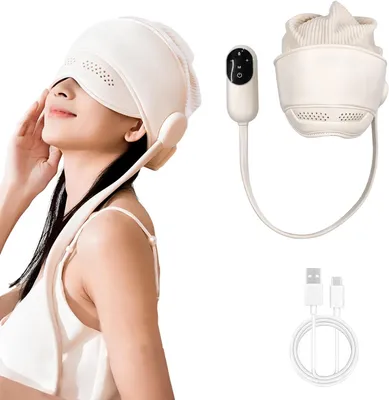 Produktbild von 2-in-1-Kopfmassagegerät mit Luftdruckmassage und Augenwärmkompresse – lindert Kopfmüdigkeit und verbessert den Schlaf