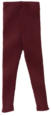 Obrázok produktu pre Pletené legíny zo 100% organickej merino vlny – farba: čerešňová