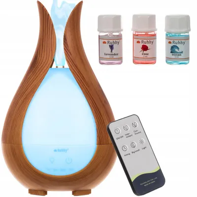 Produktbild von Ultraschall-Luftbefeuchter-Diffusor mit Aromatherapie, LED-Nachtlicht und