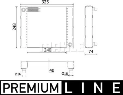 Produktbild von MAHLE CR 958 000P Kühler Wasserkühler Motorkühler für BMW 5 Limousine (F10) X6 (F16, F86) 6 Gran Coupe (F06) 6 Coupe (F13) 6 Cabrio (F12)