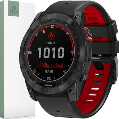 Produktbild von Tech-Protect Iconband Pro Garmin Fenix 3 / 5X / 3Hr / 5X Plus / 6X / 6X Pro / 7X Schwarz/Rot
