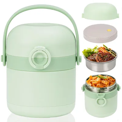 Thermocontainer 1,2 l Edelstahl mit Löffel, auslaufsicher