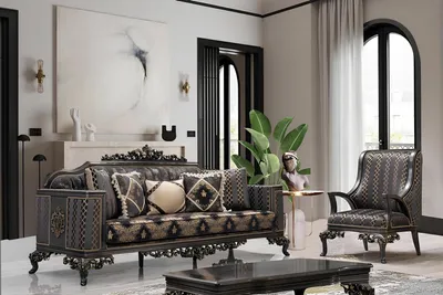 Produktbild von Luxus Chesterfield Sofagarnitur 3+1 Sitzer Klassische Sofa Barock Polster Sitz