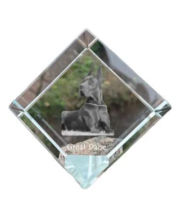 Imagen del producto de Gran danés, Dogo alemán, Alano alemán I cubo de cristal con perro Art-Dog