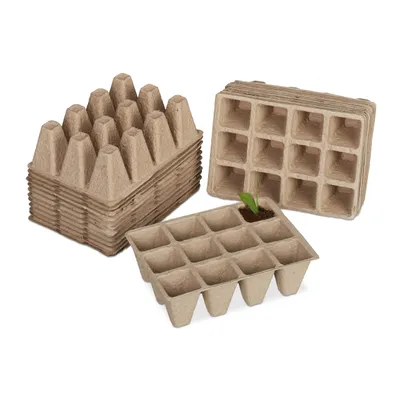 Produktbild von relaxdays Anzuchttöpfe 24er Set für 288 Setzlinge