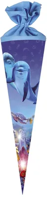 Produktbild von Nestler Schultüte Filzv. 70 cm rund Delfinwelten