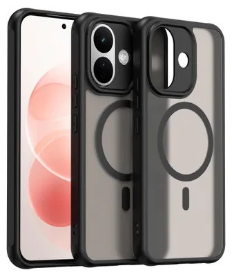 Image de Coque de protection MagSafe pour smartphone Xiaomi Redmi Note 17 Pro 5G, en silicone, avec protection pour l'appareil photo, finition mate, couleur noire