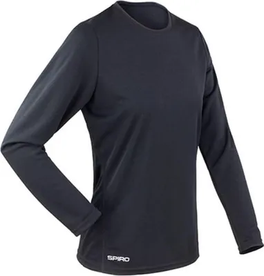 Immagine prodotto di SPIRO S254F | Maglietta da allenamento sportiva a maniche lunghe Quick Dry da donna - Colore: Nero - Taglia: L (40)