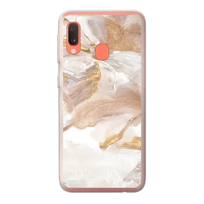 Produktbild von MuchoWow® Handyhülle Schutzhülle Hülle für Samsung Galaxy A20e Wasserfarbe - Gold - Braun Silikon Softcase Handy Hülle - Abdeckung