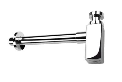 Zdjęcie produktu dla Syfon ozdobny kwadratowy 1 1/4” mosiądz chromowany do umywalek, NHC_032K