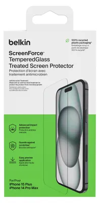 Immagine prodotto di Belkin Screenforce Tempered Gl. antiba.iPhone 15 Plus/ 14 ProMax