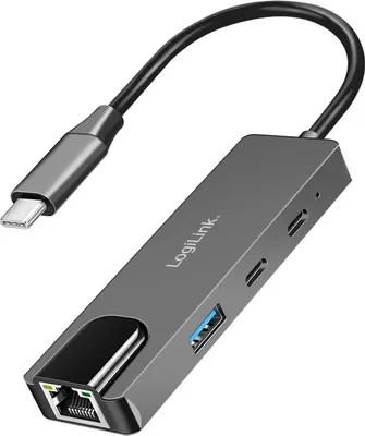 Image de LOGILINK Hub USB-C UA0432 Adaptateur Gigabit Ethernet 3 ports 2,5G
