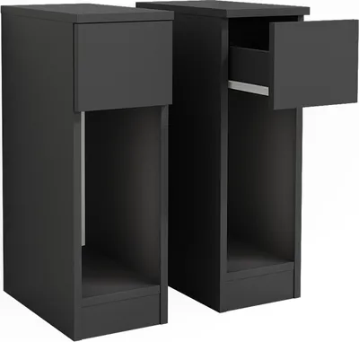 Produktbild von Vicco Nachttisch Enton, 20 x 59.5 cm 2er Set, Schwarz