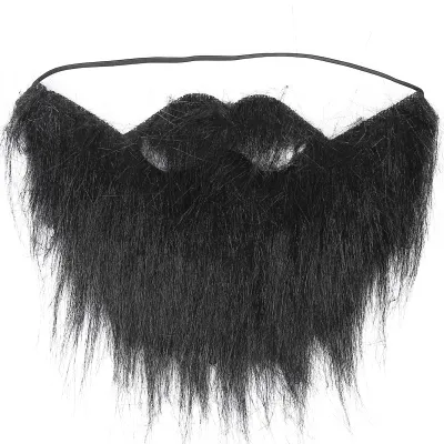 Immagine prodotto di Barba finta da uomo nera divertente baffi lunghi barba costume per festa Natale Halloween