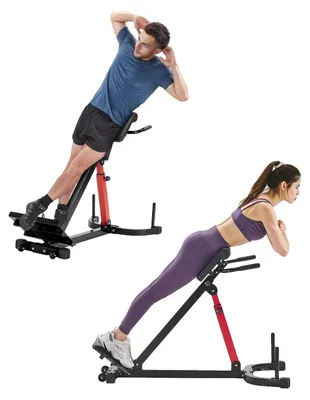 Immagine prodotto di VEVOR panca allungabile multifunzionale, sedia romana (Acciaio al carbonio), capacità di peso 158 kg, panca pesi per fitness, home gym