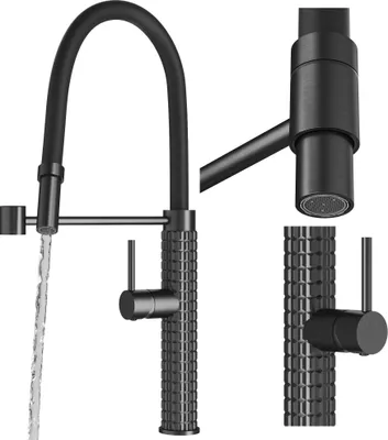 Produktbild von Granitan - Küchenarmatur - Wasserhahn Küche - Mischbatterie Gun Grey - Flexibler Auslauf