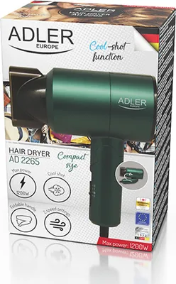 Produktbild von Adler AD 2265, Grün, Acrylnitril-Butadien-Styrol (ABS), 1,82 m, Schieber, 1200 W, 1200 W