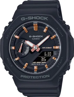 A close-up studio shot of a G-Shock watch.
