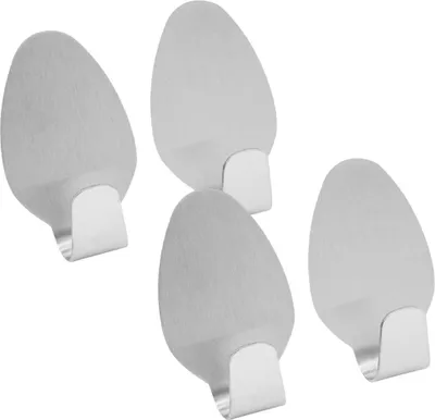 Image de Crochets adhésifs inox Lot de 4, 3 cm décoratifs et utilitaires Fackelmann Tecno