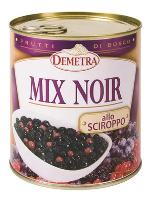 Productafbeelding van Gemengde bosvruchten in siroop, Mix Noir, 900 gram - Demetra