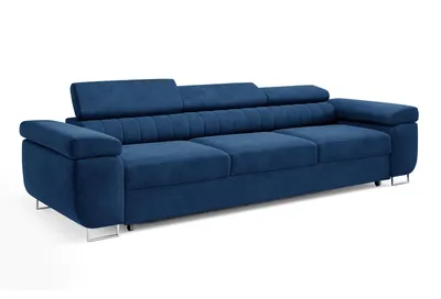 Produktbild von Schlafsofa CARMEN, moderne Couch mit verstellbaren Kopfstützen, ausziehbare Polstercouch, Sofa mit Schlaffunktion, Kronos 09