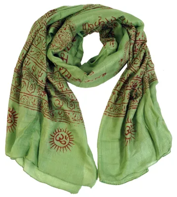 Produktbild von Dünnes Baba Tuch, Benares Lunghi - Grün, Uni, Viskose, 180*95 cm, Sarongs & Tücher
