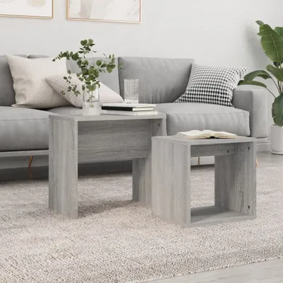 Produktbild von [Home] Satztische 2 Stk. Grau Sonoma Holzwerkstoff , Neue Mode 2024 im häuslichen Leben