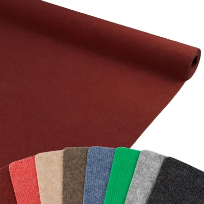 Produktbild von Primaflor Eventteppich Rips MALTA - Rot - 2,00m x 4,00m  - Meterware - Viele Farben - Schwer Entflammbarer Messeteppich, Rutschfester Hochzeichtsläufer, Läufer für Hochzeiten