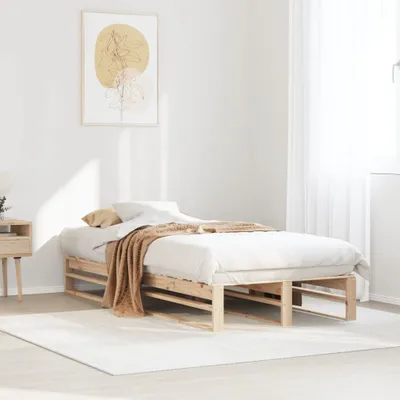 Produktbild von "2026 Promotion" Massivholzbett Schlafzimmer - ohne Matratze - 90x200 Kiefernholz - Polsterbett CC30806