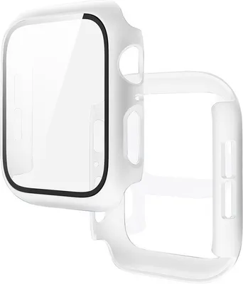 Produktbild von Stravo Case für Apple Watch Series 11/10 46 mm – Hartschale mit Displayabdeckung, passgenaues Design – Weiß