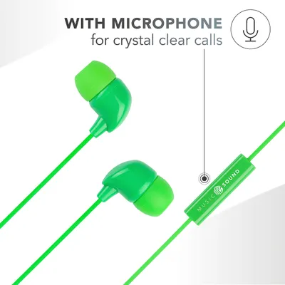 Imagen del producto de Music Sound 8018080359842, Cable, Voz/música, 24 g, Auriculares con micrófono, Verde
