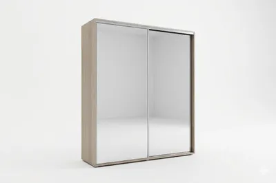Produktbild von A1 Schlafzimmerschrank mit 2 Schiebetüren, Spiegel - Sonoma - 100 x 62 x 215 cm