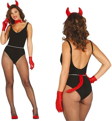 Produktbild von Guirca Teufel-set: Stirnband Fliege Schwanz One Size