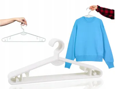 Produktbild von MONTIP Universal Kleiderbügel Kunststoff Weiß 100 Stück