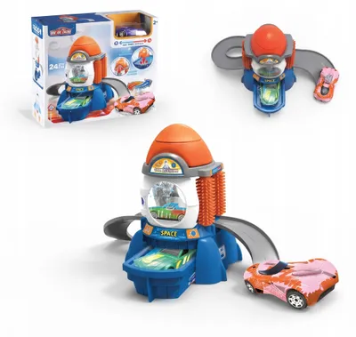 Produktbild von Kinder Autowaschanlage Spielset mit Farbwechsel Auto Parkhaus Rennbahn Spielzeug