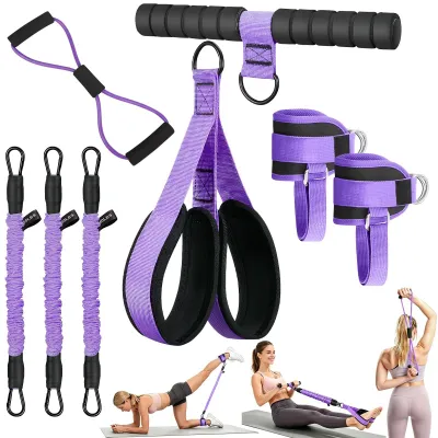 Immagine prodotto di Set di fasce elastiche multifunzionali con maniglie, ideale per l'uso domestico