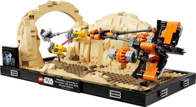 Produktbild von LEGO Star Wars Podrennen in Mos Espa – Diorama, Set für Erwachsene, Die dunkle Bedrohung Modellbausatz, enthält Anakin Skywalker's Podracer, Sammlerstück, Geschenke für Männer und Frauen 75380