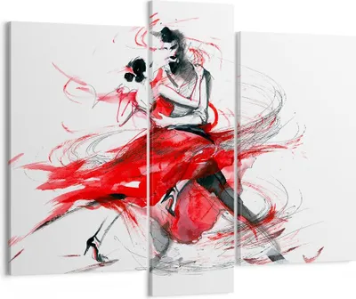Produktbild von Bild auf Leinwand - Leinwandbild - Tanz Aktion Aktivität - 95x80cm - Wand Bild - Wanddeko - Leinwanddruck - Bilder - Kunstdruck - Wanddekoration - Leinwand bilder - Wandkunst - CB95x80-3052