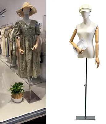 Schneidermannequin Damen, höhenverstellbar 140-190 cm, schwarz, M