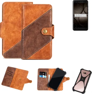 Produktbild von K-S-Trade Handy-Hülle Schutz-Hülle Bookstyle Case Wallet-Case kompatibel mit ZTE Blade A6 Max Handy Cover Bumper Kantenschutz Smartphone dunkelbraun
